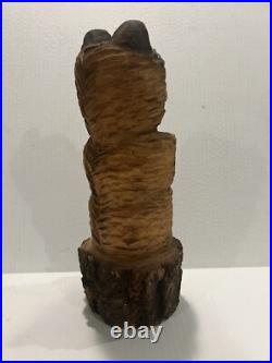 Chainsaw Folk Art Bear Wooden Carving Postmaster Convention New Mexico 1999 Rare Chainsaw Folk Art Bear Wooden Carving Postmaster Convention New Mexico 1999 Rare