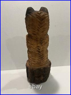 Chainsaw Folk Art Bear Wooden Carving Postmaster Convention New Mexico 1999 Rare Chainsaw Folk Art Bear Wooden Carving Postmaster Convention New Mexico 1999 Rare