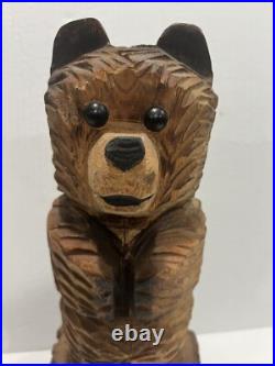 Chainsaw Folk Art Bear Wooden Carving Postmaster Convention New Mexico 1999 Rare Chainsaw Folk Art Bear Wooden Carving Postmaster Convention New Mexico 1999 Rare