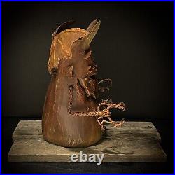 Chainsaw Wood Carving Art Whimsical Folk Art Devil Demon