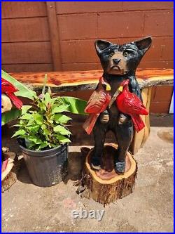 Chainsaw carved welcome bear