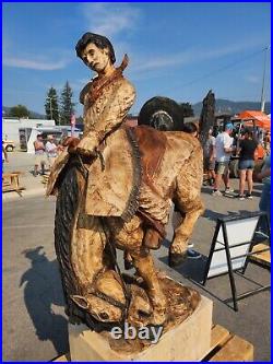 Chainsaw wood carving sculpture