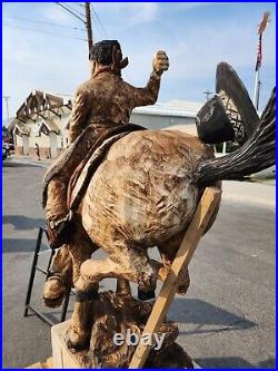 Chainsaw wood carving sculpture