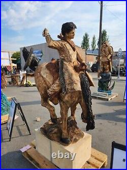 Chainsaw wood carving sculpture