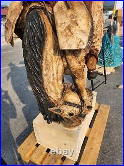 Chainsaw wood carving sculpture