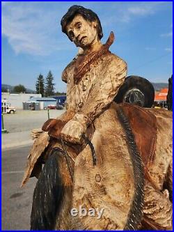 Chainsaw wood carving sculpture