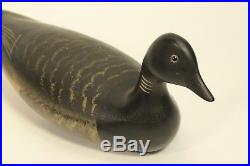 Charles Birdsall Wildfowler Carved Hollow Pine Wood Duck Decoy Sculpture Signed