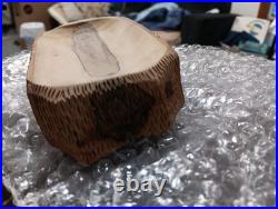 Child Jesus Figure In His Cradle. Wood Carving Sculpture. C1950