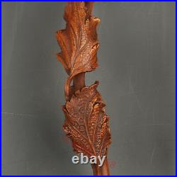 Chinese Exquisite Hand-carved carving Boxwood Ruyi statue