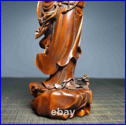 Chinese Natural Boxwood Hand-carved Exquisite Bodhidharma Statue 5805