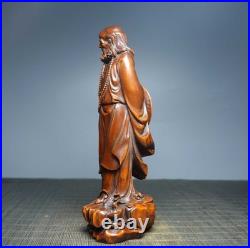 Chinese Natural Boxwood Hand-carved Exquisite Bodhidharma Statue 5805