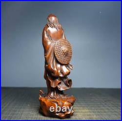 Chinese Natural Boxwood Hand-carved Exquisite Bodhidharma Statue 5805