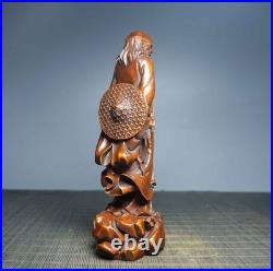 Chinese Natural Boxwood Hand-carved Exquisite Bodhidharma Statue 5805