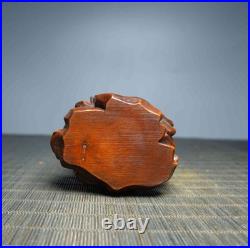 Chinese Natural Boxwood Hand-carved Exquisite Bodhidharma Statue 5805