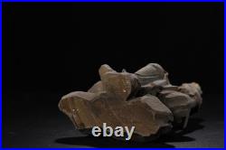 Chinese Old Wood Carved Painted Exquisite Relaxed Pose Avalokitesvara Statue7991