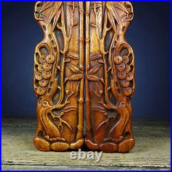 Chinese Rosewood Wood Carving Exquisite Paperweight Decor Collectibles Statue