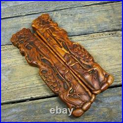 Chinese Rosewood Wood Carving Exquisite Paperweight Decor Collectibles Statue