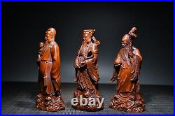 Chinese immortals Boxwood Carving Exquisite Figure Statue Home Decor Wooden Art