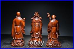 Chinese immortals Boxwood Carving Exquisite Figure Statue Home Decor Wooden Art