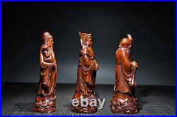 Chinese immortals Boxwood Carving Exquisite Figure Statue Home Decor Wooden Art