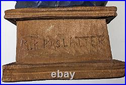 Circa 1952 ANRI Carved Wood Madonna by M. K. KASLATTER South Tyrolian Art Label