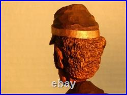 Claude Bolton Buffalo Soldier Union Cavalry Cowboy Wood Carving, Original 1984
