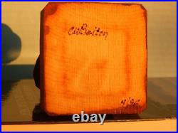 Claude Bolton Buffalo Soldier Union Cavalry Cowboy Wood Carving, Original 1984