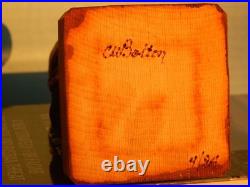 Claude Bolton Buffalo Soldier Union Cavalry Cowboy Wood Carving, Original 1984