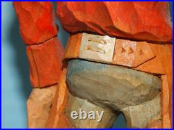 Claude Bolton Cowboy Wood Carving, Original Caricature, 12.5 in. 1983, Rare Claude Bolton Cowboy Wood Carving, Original Caricature, 12.5 in. 1983, Rare