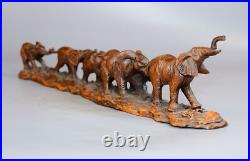 Collection Chinese Retro Boxwood Wood Carving Exquisite Elephant Calf Statue Art Collection Chinese Retro Boxwood Wood Carving Exquisite Elephant Calf Statue Art
