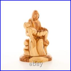 Contemplative Pieta Statue (Abstract), 6.3 Olive Wood Carving Statue from Bethle