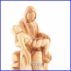 Contemplative Pieta Statue (Abstract), 6.3 Olive Wood Carving Statue from Bethle