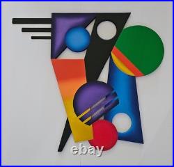 Contemporary Abstract Wall Art, Wood & Metal wall sculpture, 28x24 by Art69