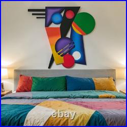 Contemporary Abstract Wall Art, Wood & Metal wall sculpture, 28x24 by Art69