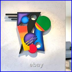 Contemporary Abstract Wall Art, Wood & Metal wall sculpture, 28x24 by Art69