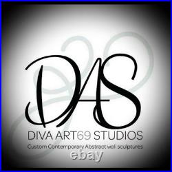 Contemporary Abstract Wall Art, Wood & Metal wall sculpture, 28x24 by Art69