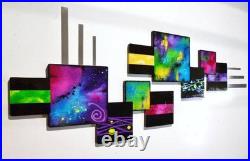 Contemporary Black Squares Wall art, Scenic View Modern Wall Sculpture, Art69