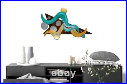 Contemporary Modern Wooden Wall Sculpture, Beautiful wood and metal art by Art69