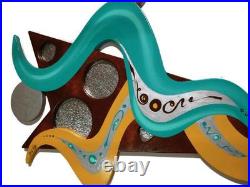 Contemporary Modern Wooden Wall Sculpture, Beautiful wood and metal art by Art69