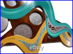 Contemporary Modern Wooden Wall Sculpture, Beautiful wood and metal art by Art69