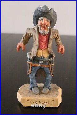 Cowboy carving by Dave DeCamp, 10 inches