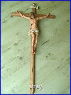 Cross woodcarving, Jesus Christus, Holzgeschnitztes Kreuz, Kruzifix Passion