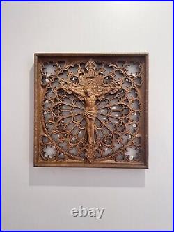 Crucifix WOODEN CARVED CHRISTIAN RELIGIOUS ART WORK