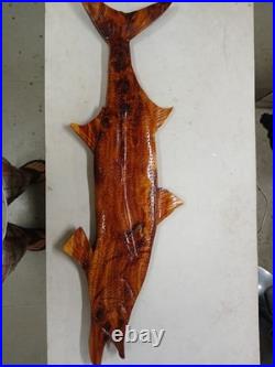 Custom Hand Carved Cedar Snook 40 Wall Hanging