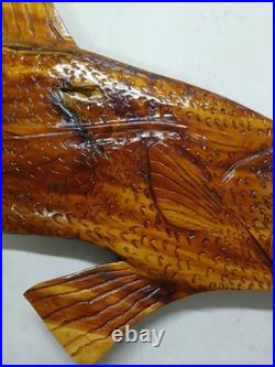 Custom Hand Carved Cedar Snook 40 Wall Hanging