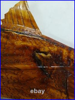 Custom Hand Carved Cedar Snook 40 Wall Hanging