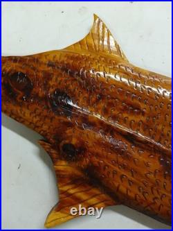 Custom Hand Carved Cedar Snook 40 Wall Hanging
