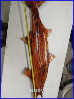 Custom Hand Carved Cedar Snook 40 Wall Hanging