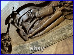 Custom Wood Carving From Photo Personalized 3D Relief Portrait Handmade Gift