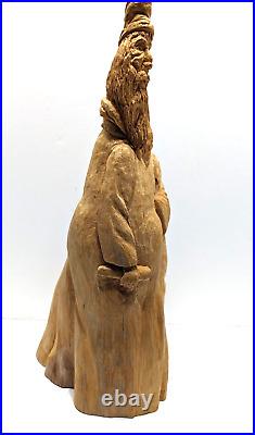 Cypress Knee Hand Carved Wood Folk Art Spirit Santa Wise Men Gnome Elf Wizard